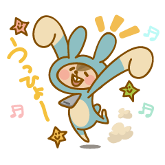 [LINEスタンプ] ごきげんうささんホッピー