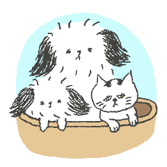 [LINEスタンプ] 鼻ぺちゃの犬と猫。juntowaスタンプ