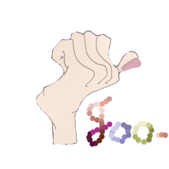 [LINEスタンプ] cutout of hand picture message