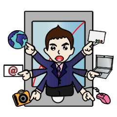 [LINEスタンプ] SMART IT MANAGER-Working Day