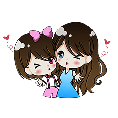 [LINEスタンプ] Rada＆Hanajung