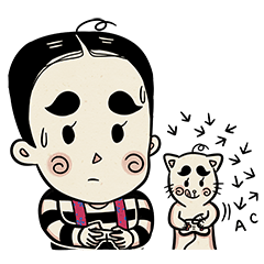 [LINEスタンプ] frownboy