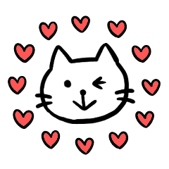 [LINEスタンプ] のんびりしろねこのスタンプ