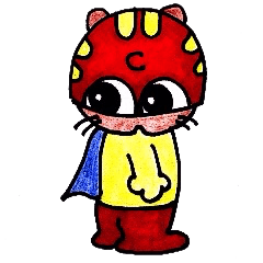 [LINEスタンプ] ニヤン友ヒーロー キャットマン。