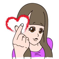 [LINEスタンプ] superwoman:try to be a sweet woman