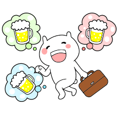 [LINEスタンプ] テニスとビールを愛するうさぎ