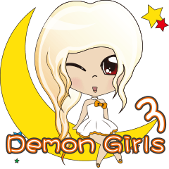 [LINEスタンプ] Demon Girls第3話の日常生活 日本語+中国語の画像（メイン）