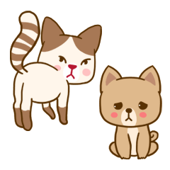 [LINEスタンプ] Dog and Cat Cute