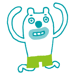 [LINEスタンプ] The bear which put on pants