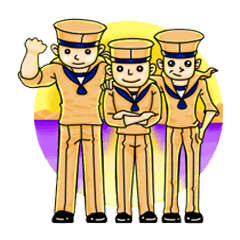 [LINEスタンプ] Navy Boy (JP)