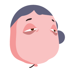 [LINEスタンプ] 重まぶた＆眠た顔バルーン