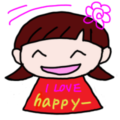 [LINEスタンプ] 毎日ハッピーな女の子