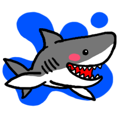 [LINEスタンプ] サメ、怖くない。の画像（メイン）