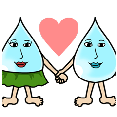 [LINEスタンプ] ドロップマンとドロップさん