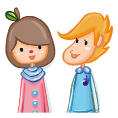[LINEスタンプ] LOLO and HoiHoi aubergine story