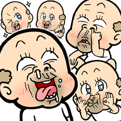 [LINEスタンプ] Active old-baby ！ ！