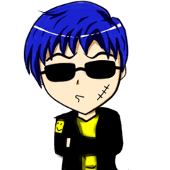 [LINEスタンプ] Blue-haired Sutris