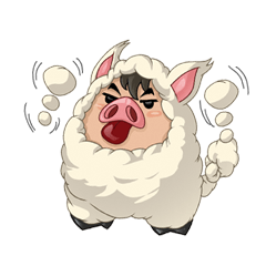 [LINEスタンプ] Sweet and Warm Sheep Pig - Sheepiggy