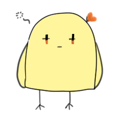 [LINEスタンプ] 動きの少ない黄色いトリたち