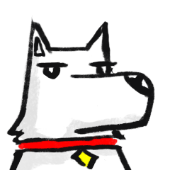 [LINEスタンプ] The pondering dog