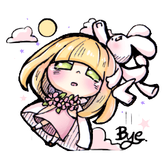 [LINEスタンプ] Moony＆Bunny@Moon