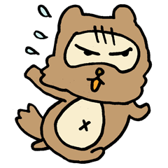 [LINEスタンプ] 遅れタヌキ