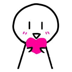 [LINEスタンプ] 白い人型キャラクター3！
