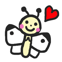 [LINEスタンプ] 紋白蝶のもんちゃん