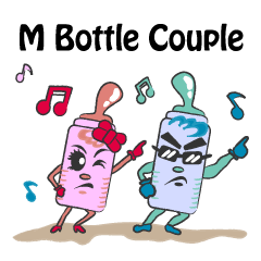 [LINEスタンプ] M Bottle Couple