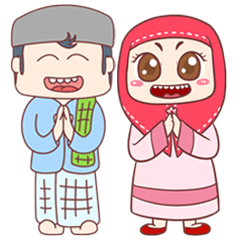 [LINEスタンプ] Udin ＆ Aisyah_Ramadhan