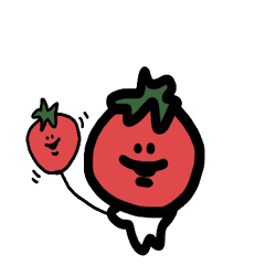 [LINEスタンプ] たのしくトマトの画像（メイン）