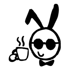 [LINEスタンプ] sunglass rabbit Mr.Sun