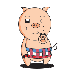 [LINEスタンプ] Piggy Man