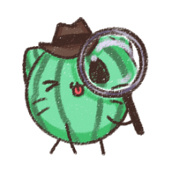 [LINEスタンプ] Watermelloncat-The detective