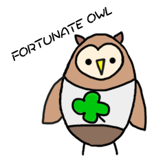 [LINEスタンプ] Fortunate Owlの画像（メイン）