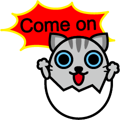 [LINEスタンプ] Egg cat - Youth go abroad