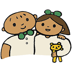 [LINEスタンプ] こむぎいろ な ふたり