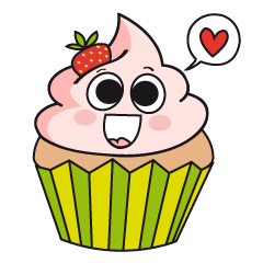 [LINEスタンプ] Jake the cupcake