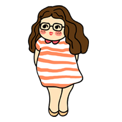 [LINEスタンプ] Nichy the little girl