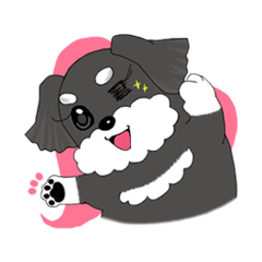 [LINEスタンプ] ぽっちゃり系Mシュナ、ヒナ子