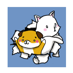 [LINEスタンプ] マロ犬とシロ犬