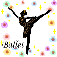 [LINEスタンプ] 美しのバレエ シルエット＊ballet＊2幕の画像（メイン）