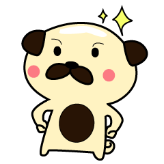 [LINEスタンプ] Shabu : A Little Pug
