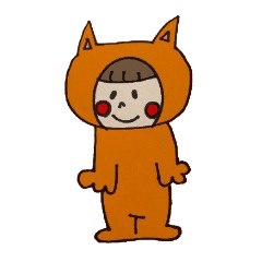 [LINEスタンプ] かぶりものにゃん子