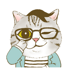 [LINEスタンプ] Hipster Meow (EN)