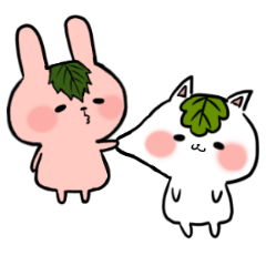 [LINEスタンプ] 柏猫と桜兎