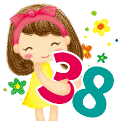 [LINEスタンプ] 38Girl (Daily)