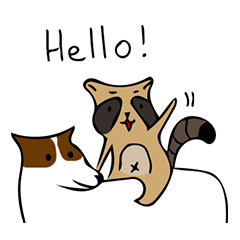 [LINEスタンプ] My Best Friend Is A Raccoon