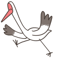 [LINEスタンプ] Little White Crane 2