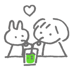 [LINEスタンプ] うさぎとわたしの日常